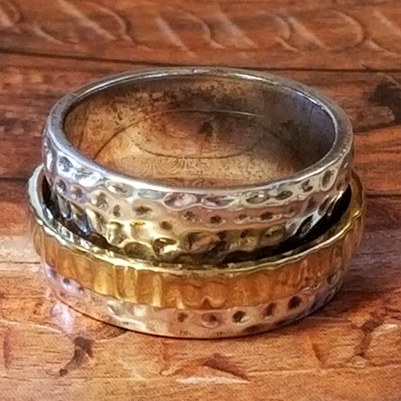Silpada Sterling Silver & 14k Gold Spinner Ring - Picture 4 of 14